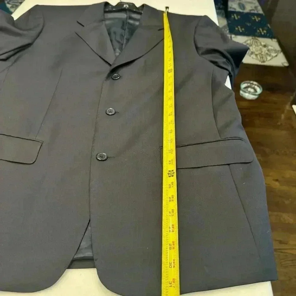 Louis Dell’ Olio men’s navy blue blazer made in Italy  100% wool size 41R